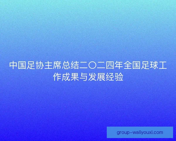 中国足协主席总结二〇二四年全国足球工作成果与发展经验
